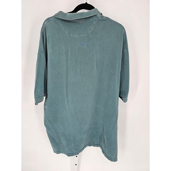 Carolina Cotton Men's Teal Rensselaer Polytechnic Hi-Low Polo Size XL - Picture 4 of 4